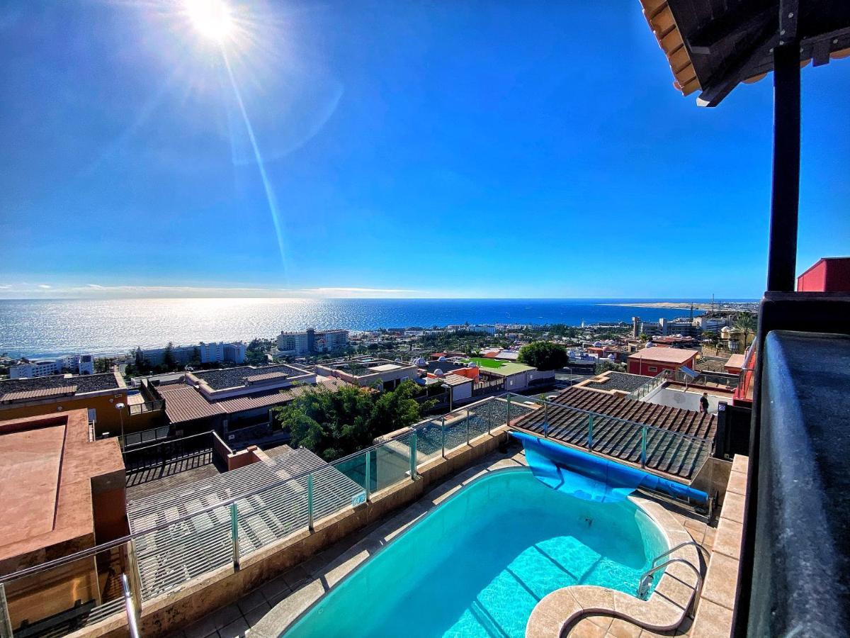 Luxury 5 Star Violetta With Amazing Sea View, Jacuzzi And Heated Pool Villa San Agustin (Gran Canaria)