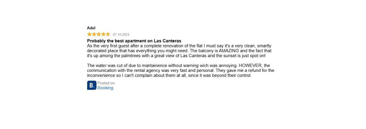 Living Canteras Homes- Beachfront Aquamarina Apartment *