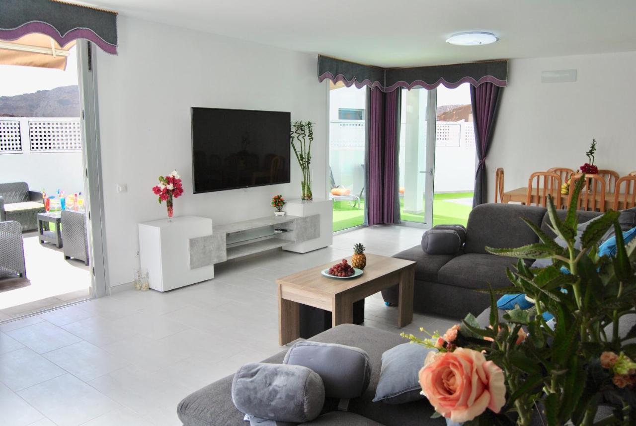 Big Tauro With Private Heated Saltwater Pool & Jacuzzi & Bbq & Game & Arcade Games * Mogán
